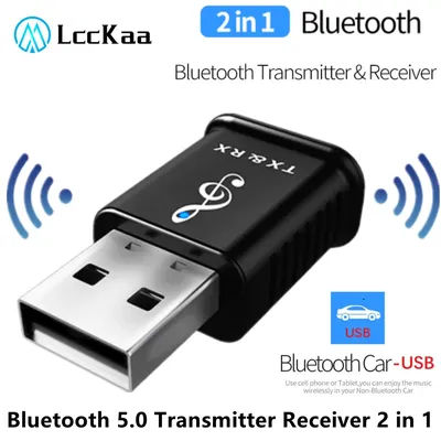LccKaa Bluetooth 5.0 émetteur récepteur avec câble Audio AUX 3.5mm Jack stéréo Bluetooth adaptateur Audio pour TV PC haut-parleur de voiture