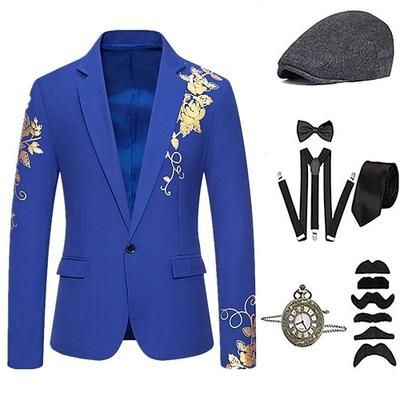 Anni Ruggenti Anni 1920 Retrò Vintage Abiti Gilet Set di accessori Gentiluomo Costume Per uomo Halloween Carnevale Capodanno Festa / Sera Mascherata Vigilia di Capodanno Adulti Cravatta Cappotto Gilet