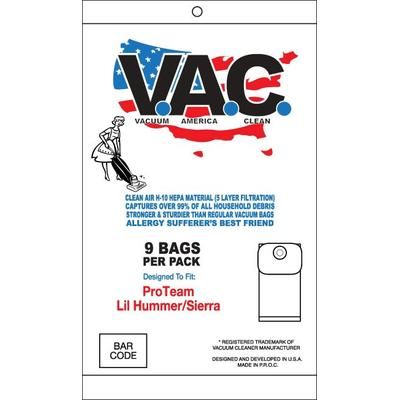 ProTeam Sierra and Lil Hummer Replacement HEPA Bags, 9 Pack