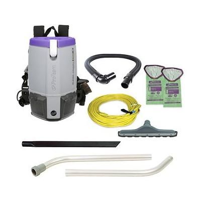 ProTeam Pro 6 Backpack Vacuum 107309 with 1.5 inch Hard Surface Floor Kit 101829