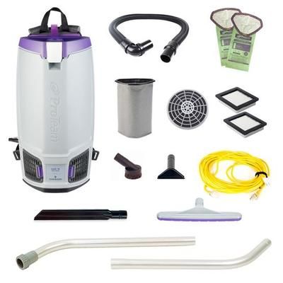 ProTeam GoFit 10, 10 quart Backpack Vacuum 107689 with Xover Multi-Surface Two-Piece Wand Tool Kit 107098