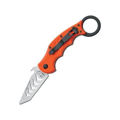 Fox Dart Karambit Trainer Folding Knife 2.5" bead blast finish unsharpened 420C stainless Orange G10 handle FX-597 TK