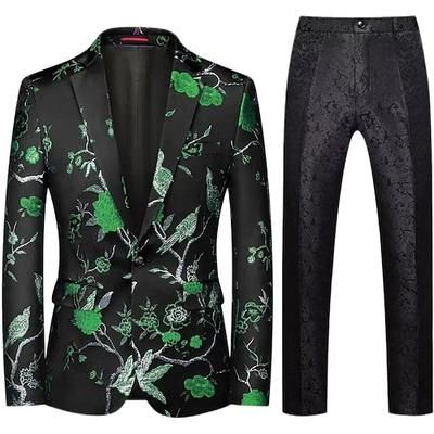 Disco Anni '80 Pantaloni Abiti Completi Blazer Disco Tinta unica Costume Per uomo Mascherata Performance Feste Club Adulti Cappotto Pantaloni