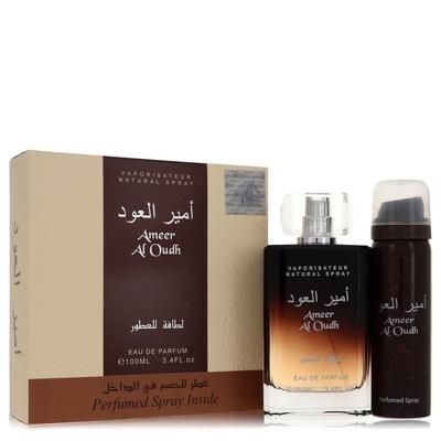 Ameer Al Oudh For Men By Lattafa Gift Set - 3.4 Oz Eau De Parfum Spray + 1.7 Oz Perfumed Spray