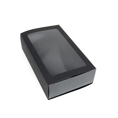 Black Two Piece Paper Boxes 8 1/4" x 5" x 2 1/4" 25 pack MBS10B