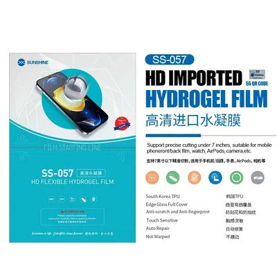 SUNSHINE SS-057 pellicola idrogel importata HD e alta trasparenza per pellicole, orologi, AirPods, fotocamere, IPad