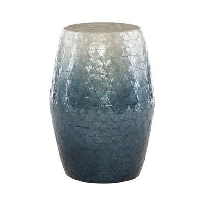 Capiz Drum Table Accent Tables (Including End Tables) by Linon Home Décor in Blue