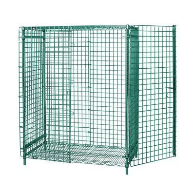 Quantum Food Service 2136-63SECP 36" Stationary Security Cage - 21"W, Green Epoxy Coated