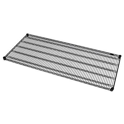Quantum Food Service 2460BK Epoxy Coated Wire Shelf - 60"W x 24"D, Black