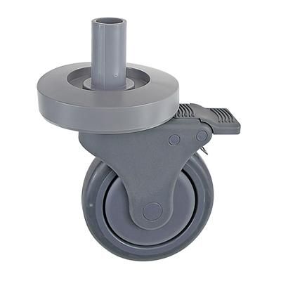 Quantum Food Service QPPSC-5S Millenia 5" Stem Caster Set for Shelving Units w/ 4 Swivel & 4 Brakes