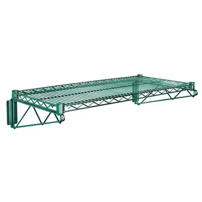 Quantum Food Service WDWB1824P Wire Wall Mounted Shelf, 24"W x 18"D, Green