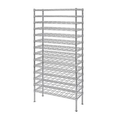 Quantum Food Service WR86-1448WSC 86"H Commercial Wine Rack w/ 204 Bottle Capacity, Chrome, Silver