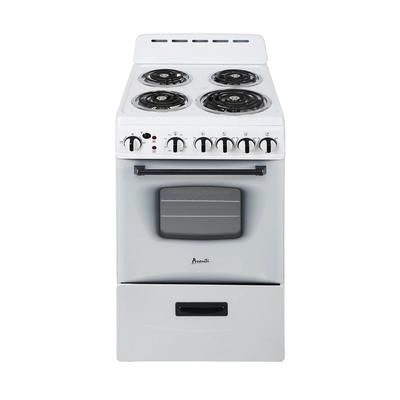 Avanti ERU200P0W 19 1/2" Electric Stove w/ 4 Burners - White, 220v