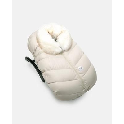 7 A.M. Enfant Car Seat Cocoon Tundra - Heather Beige / White Faux Fur