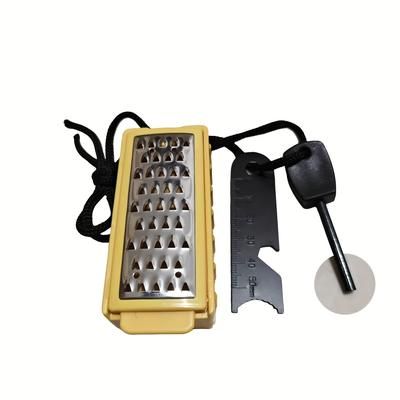 TEMU Portable Fire Starter Kit With Stainless Steel Grater - Durable Plastic, Ideal For Outdoor Survival & Camping