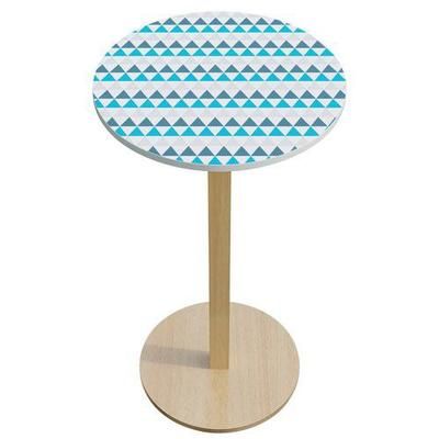 guéridon haut woody diam. 60 cm plt. bleu-manutan expert
