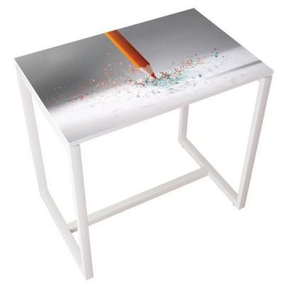 table réunion haute 4 pers. plt crayon papier-manutan expert