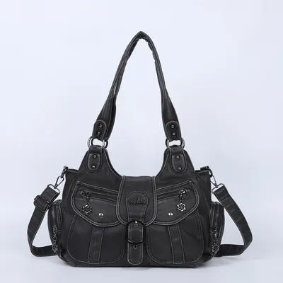 Women Handbag Satchel Top-handle Shoulder Bag Fashion PU Dinner bag Multi-pockets Shoulder Bags Phone Money Pack