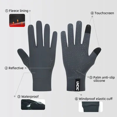 Cycling Gloves Winter Full Finger Waterproof Windproof Thermal Fleece Warmth Bicycle Full Gloves Road Bike Running Sport Gloves