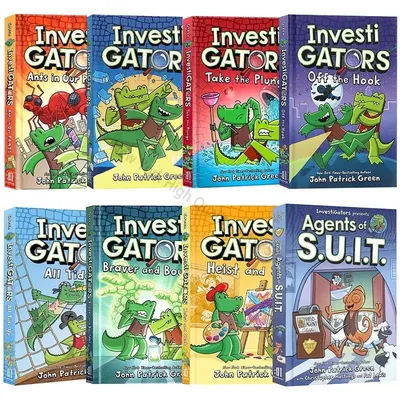 8-volume Set InvestiGators Crocodile Scout Hardcover/Paperback Children's English Bridge Book Hilarious Comic Books