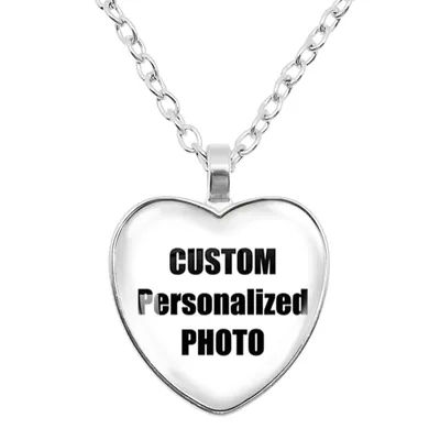 Collier personnalisé en forme de cœur, Photo maman papa bébé enfants grand-père Parents, cadeau