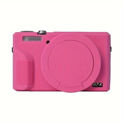 TEMU Camera Case For G7 X Digital Camera Case Soft Silicone Protective Cover With Removable Lens Cover For G7x3 Dslr Camera(no Camera)