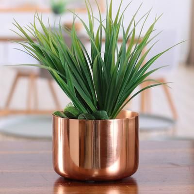 Copper Charm,'Handcrafted Polished Decorative Copper Flower Pot from India'