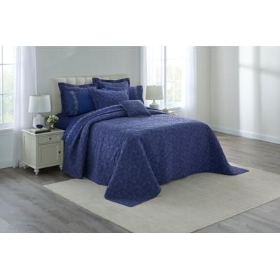 Anna Bedspread by BrylaneHome in Deep Dusk Ivory (Size TWIN)
