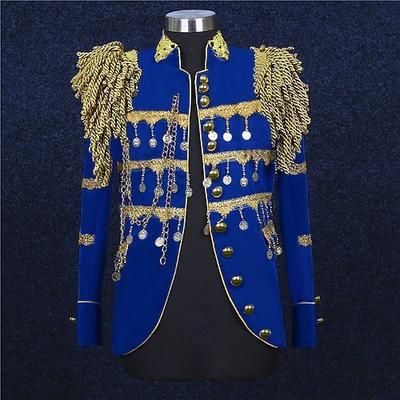 Retrò Vintage Rococò Vittoriano Cappotto Mascherata Giacca da circo Circo Aristocratico Uniforme militare Costume Per uomo Reale Halloween Carnevale Mascherata Festa serale Adulti Cappotto