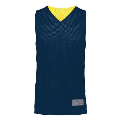 Augusta Sportswear 162 Youth Tricot Mesh Reversible 2.0 Jersey in Navy Blue/Gold size 2XS | Polyester