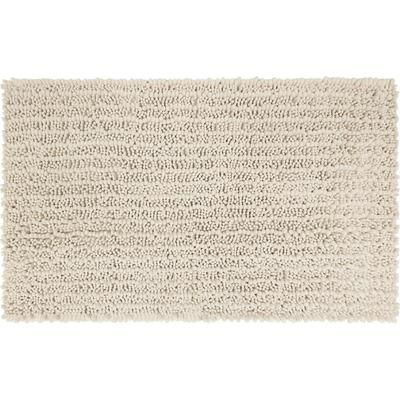 Wide Width Metaphor Bath Rug by Mohawk Home in Parchment (Size 24" W 60" L)