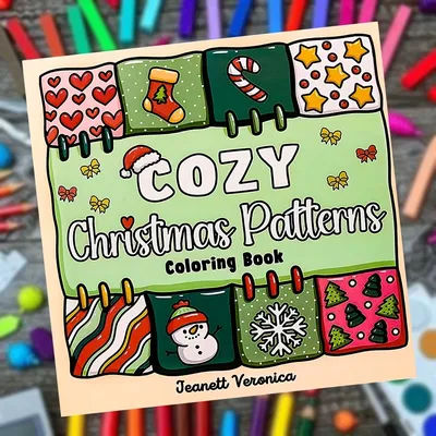 Cozy Christmas Coloring Book 41 Pages Mixed Themes Deluxe Edition Ideal Gift for Relaxing Holiday Entertainment
