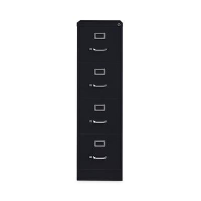 Alera Four-Drawer Economy Vertical File, Letter-Size File Drawers, 15" x 22" x 52", Black (ALEHVF152252BL)