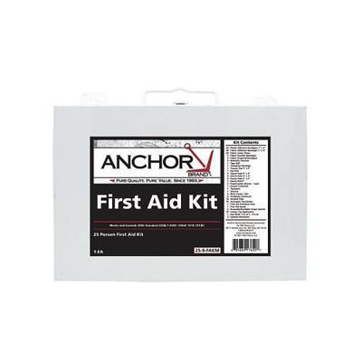 Anchor Brand 25 Person First Aid Kit, ANSI 2009, Metal Case (101-25-9-FAKM)