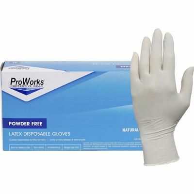 Hospeco GLL105FM Latex Disposable General-Purpose Gloves, 100/Box, 5 mil Thickness, 9.50" Glove Length - Case of 1000