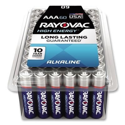 Rayovac 82460PPK Alkaline AAA Batteries, 60/Pack - Pack of 60 RAY82460PPK