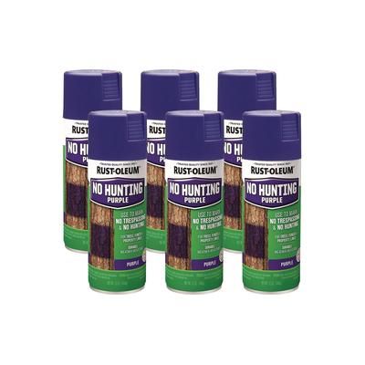 Rust-Oleum Specialty No Hunting Purple Spray Paint, Flat No Hunting Purple, 12 oz Aerosol Can, 6/Carton (RST270970CT)