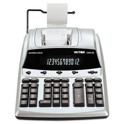 Victor 1240-3A Desktop Twelve Digit Two Color Printing Calculator VCT1240-3A