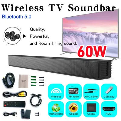 Barre de son TV haut-parleur HiFi barre de son Home cinéma haut-parleur compatible Bluetooth Support