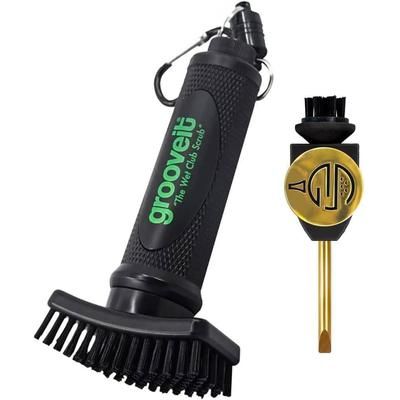 Grooveit Golf Scrub Brush & Skinny Golf 4-in-1 Divot Tool
