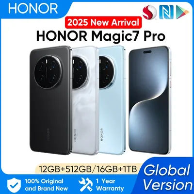 2025 New Original HONOR Magic7 Pro Global Version 5G Smartphone Snapdragon 8 Elite 6.8''120Hz LTPO Display 100W Fast Charge IP69
