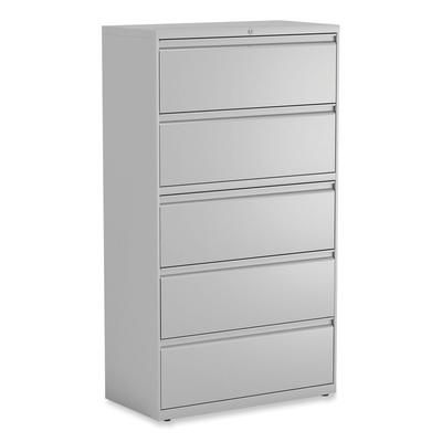 Alera HLF3667LG Lateral File, 5 Legal/Letter/A4/A5-Size File Drawers, Light Gray, 36" x 18" x 64.25" ALEHLF3667LG
