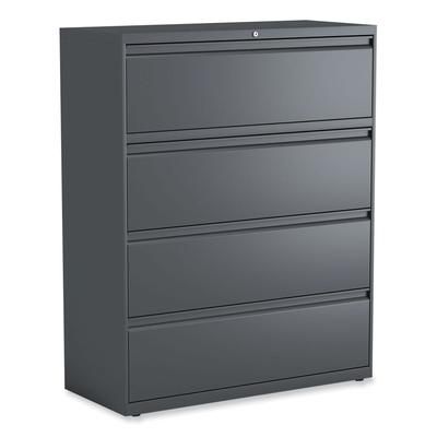 Alera HLF4254CC Lateral File, 4 Legal/Letter/A4/A5-Size File Drawers, Charcoal, 42" x 18" x 52.5" ALEHLF4254CC