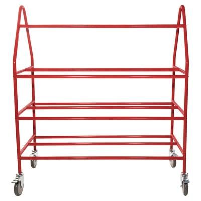 Champion Sports Deluxe Pro Ball Cart, Metal, 176 lb Capacity, 18.5 x 51 x 54, Red (CSIBRCPRO)