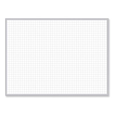 Ghent MFG M2341 Non-Magnetic Whiteboard with Aluminum Frame, 48 x 35.81, White Surface, Satin Aluminum Frame GHEM2341