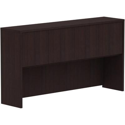 Lorell 18269 Espresso Laminate Desk, 66" x 15" x 36", Drawer(s)4 Door(s), Material: Polyvinyl Chloride (PVC) Edge, Finish: Espresso Laminate LLR18269