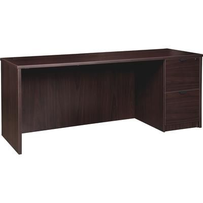 Lorell PC2466RES Right-pedestal Credenza, File/File, 66" x 24" x 29", Espresso LLRPC2466RES