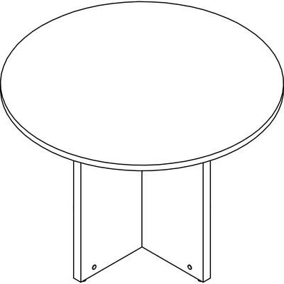 Lorell PT42RGE Prominence Round Laminate Conference Table - 29" , 1" Top, 0.1" Edge - Material: Laminate Surface, Particleboard, Thermofused Melamine