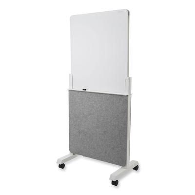 Quartet® Q293066W Agile Glass Dry-Erase Easel, 25.5 x 60.5, White Surface QRTQ293066W