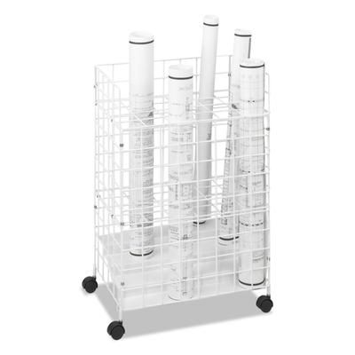 Safco 3088 Wire Roll Files, 24 Compartments, 21w x 14.25d x 31.75h, White SAF3088